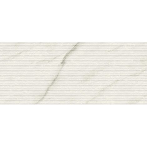 Carrelage effet Marbre 3D Blanc Calacatta Armonia Stripe 120x50x0,85 cm Mat Venerio - Mur intérieur (vendu par carton de 1,8 m²) - RO'MA CARRELAGE