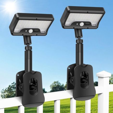 Lámpara solar de jardín de 2 piezas - 92 LED - 6000K - Sensor de movimiento - IP65 (1/5)