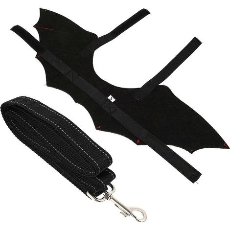 Correa para mascotas con correa pectoral para gatos, ideal para senderismo cómodo (negra) (1/5)