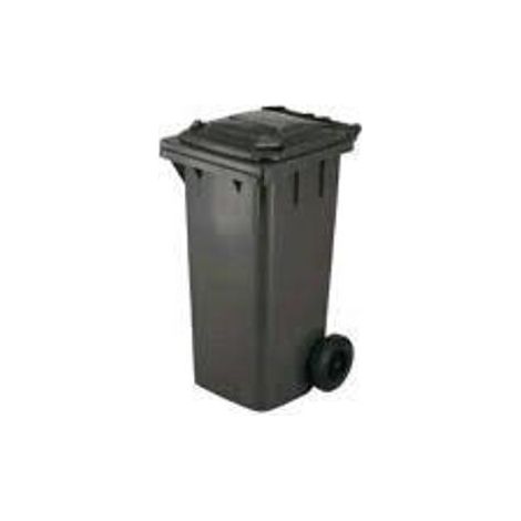 BIDONE CARRELLATO 120L GRIGIO CON RUOTE
