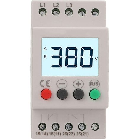 Über- und Unterspannungsschutzgerät, 3-phasig, LCD-Digitalanzeige, 380 V Wechselstrom