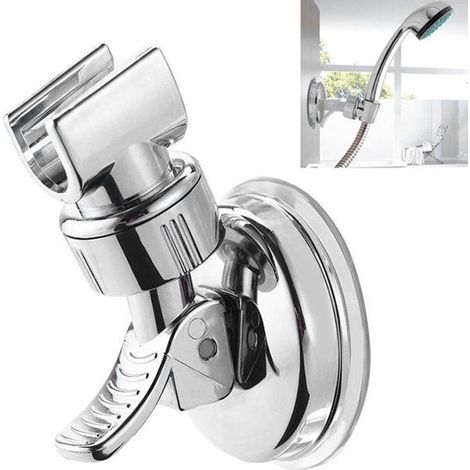 Duschkopfhalterung, verstellbare Saugnapf-Duschkopf-Wandhalterung, Saugnapf-Duschkopfhalterung für Badezimmer, für Handbrausen und Klebehalterung für Bidet-Sprühdüsen. (1/5)