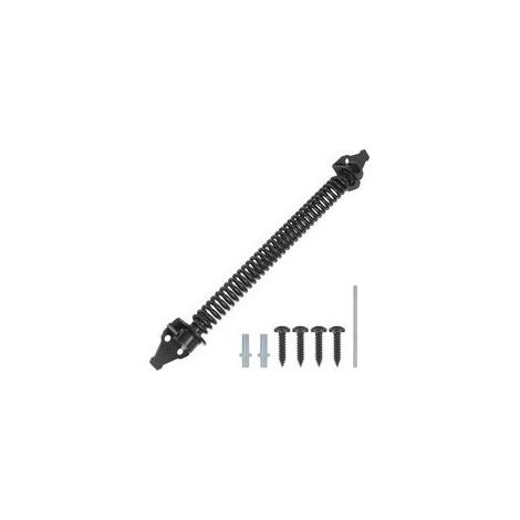 Chiudiporta automatico da 36 cm, con molla di tensione regolabile in acciaio al carbonio, ideale per cancelli da giardino, recinzioni e porte di casa. (1/4)