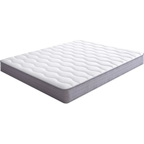 Matelas à ressorts 140 x 200 cm, épaisseur 20 cm, niveau de fermeté H3, modules ergonomiques, soutien lombaire, livré roulé (1/5)