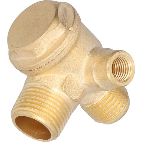 Clapet Anti-Retour 3 Voies en Laiton pour Compresseur, Raccords Filetés 7mm 14mm 16mm