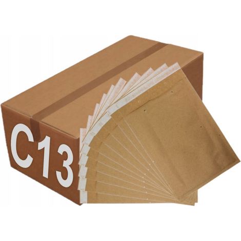 Enveloppes à bulles brunes C13 13C, lot de 100 pièces, boîte à air solide (1/5)