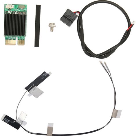 Carte réseau PCIe sans fil 1200 Mbps double bande 2,4G/5G pour PC de bureau, adaptateur Gigabit intégré (1/5)