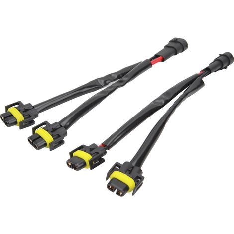Kit faisceau d'extension H11 H8 H9, faisceau répartiteur de phares 2 voies mâle vers femelle, adapté aux connecteurs de faisceau LED pour camions et pick-ups. (1/5)