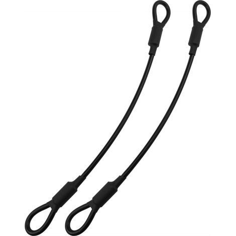 Set aus 2 robusten, geflochtenen Kabeln mit Doppelringen für Outdoor-Aktivitäten, Reisen, Zuhause, zum Aufhängen und Transportieren, 5 mm dick, 30 cm lang, 90,7 kg Zugfestigkeit (1/5)