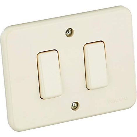 KIT 2 DEVIATORI 6A 250AVC UNIPOLARI DOMINO AVORIO (1/4)