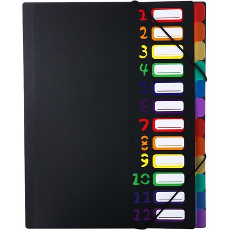 Boîte de rangement pour documents Rainbow, résistante à la chaleur et à la pression, adaptée aux documents de format A4 et Lettre, les pochettes extensibles de grande capacité assurent la sécurité des (1/5)
