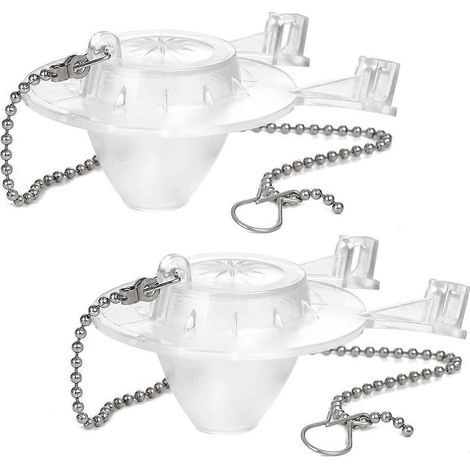 Clapet de toilette de rechange pour Gerber 99-647 (lot de 2), clapet de 5 cm avec chaînette et crochet métalliques, installation facile (1/5)