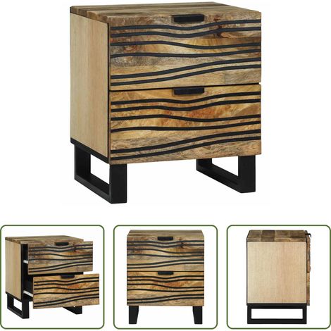 vidaXL Akazienholz Nachttisch -  Nachttisch Braun 40 x 33 x 46 cm Massivholz Akazie (1/5)