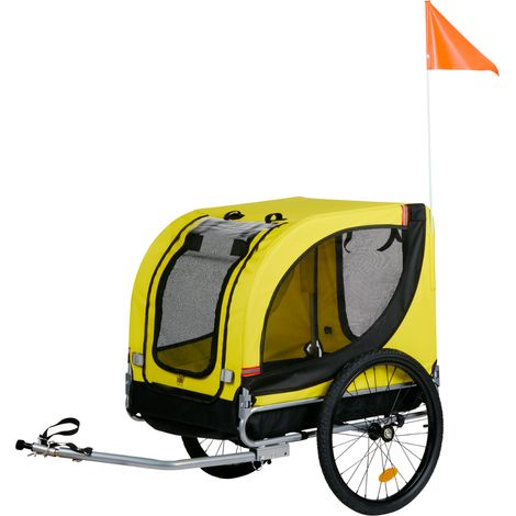 Dunlop Remorque à vélo Jaune H65xl52xL75cm (1/5)