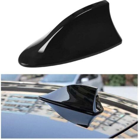 Cover for antenna pinna of car, AM/FM antenna on top with nastro stickers, universal accessories for large parts of sedan, SUV and furgoni (black) (1/4)
