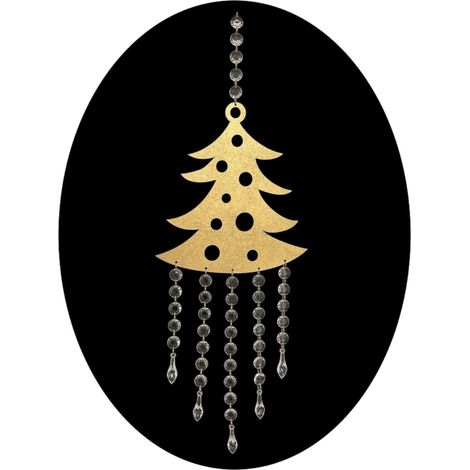 Decorazione da appendere alla finestra a forma di albero di Natale, alta 100 cm.