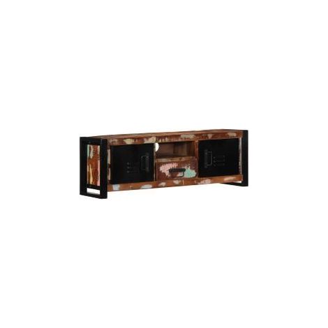 Meuble TV 100x30x35 bois de récupération massif (1/5)