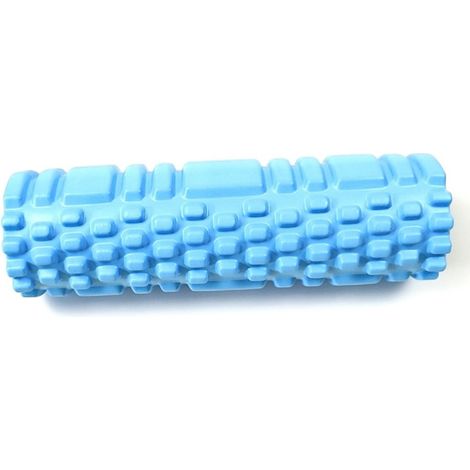 Rouleau de massage dorsal de 26 cm, bloc de yoga, équipement d'exercice pour la maison, bleu, 25,5 cm.