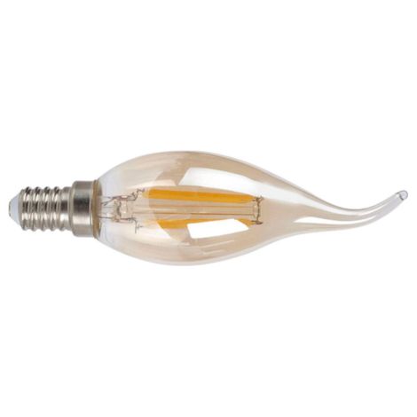 Bombilla Led vela decorativa vintage DUOLEC E14 luz cálida 4W -