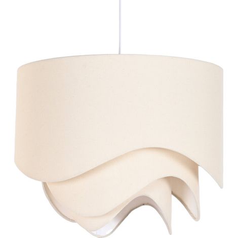 Lampara Techo Poliester Metal 49X49X40 Ondas Crudo (1/5)