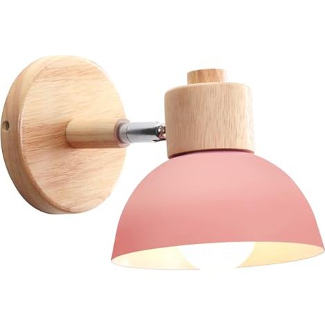 Applique Murale Industrielle Vintage 15CM Lampe Murale Réglable en Bois Métal Rétro E27 Luminaire Applique Interieur, Réf. 05608 (1/5)