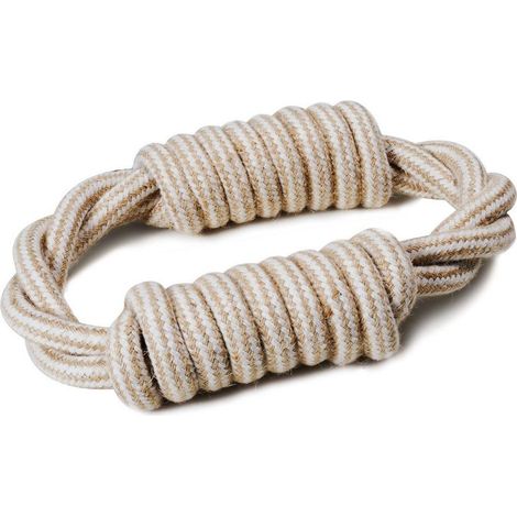 Donut tissé en coton naturel pour chiens