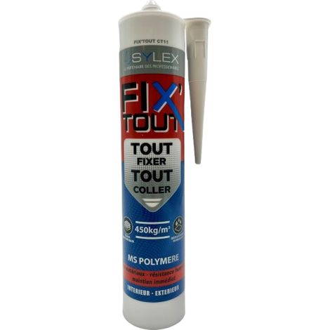 Extrem'Fix Colle fixation 100% matériaux 290ml Sylex CT 11 Couleur: BLANC