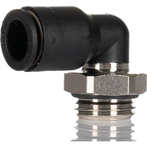Adaptateur fileté coudé Legris LF3000 vers Enfichable, 8 mm G 1/4 Mâle ( Prix pour Paquet de 5 ) (1/2)