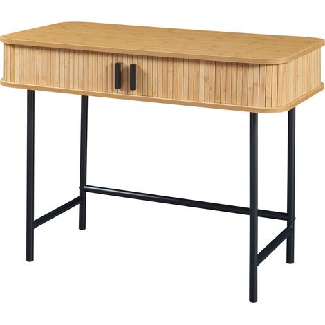 Tavolo consolle 100 x 50 x 76 cm nero naturale 030010886