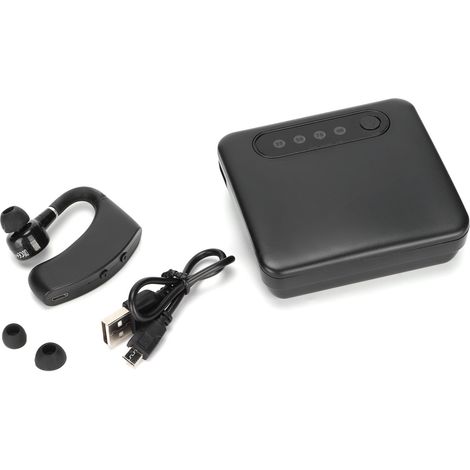 Casque Bluetooth V12 Écouteur sans Fil à Affichage Numérique LED pour Bureau avec Boîtier de Charge (1/5)