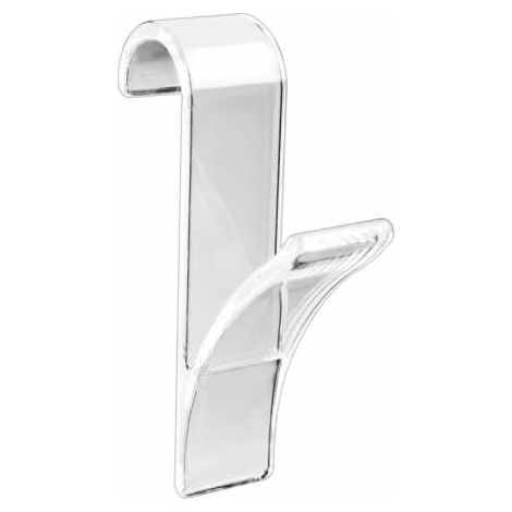 Wenko Gancio scaldasalviette trasparente set 2 pezzi - set 2 pezzi, Plastica, 2.5 x 10.5 x 7 cm, Trasparente (1/5)