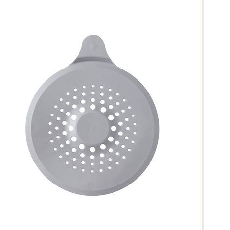 (Blanc) 1 lot de récupérateur de cheveux pour bonde de douche avec ventouses, en silicone (1/5)