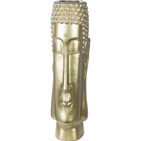 Figurine de Bouddha XL - Grand Vase - Décoration de Salon - Cadeau d'anniversaire - Couleur : doré - Hauteur : 58 cm (1/2)