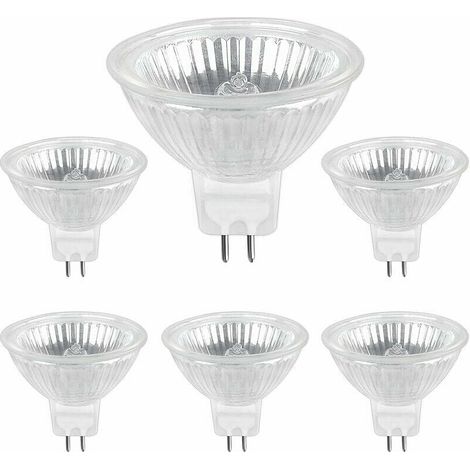 Lámpara halógena GU5.3 35W 12V, bombilla halógena MR16, paquete de 6, (1/4)