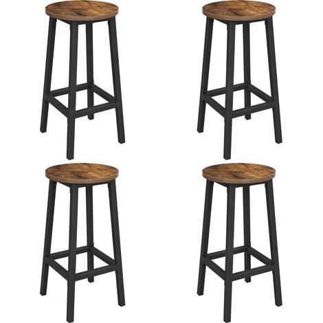 Tabourets de Bar, Lot de 4, Hauteur 65 cm, Cadre Métallique (1/5)