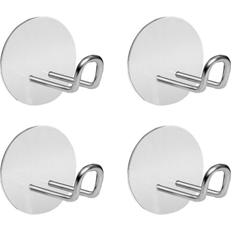 Gancho Adhesivo - Acero Inoxidable 304 - Para Toallas, Abrigos y Sombreros - Uso en Cocina y Baño - 1 Unidad (1/5)