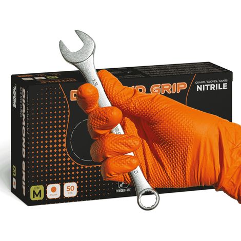 Guanto in Nitrile Vam Diamond S/Polvere 50 Pz Nero M