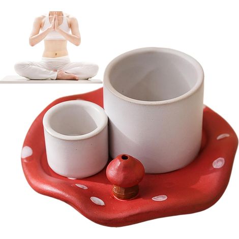 Porte-Bâton De Sauge Plateau Cendrier Bol À Sauge  Bol En Céramique Pour Bougie Et Encens Pour Salon Chambre Bureau Yoga Méditation Rituels de Purification (1/5)