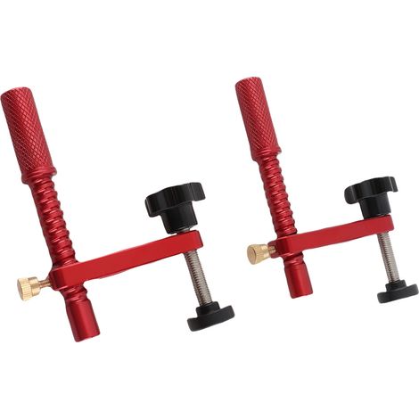 Jeu de serre-joints d'établi 20 mm avec patins de protection rouges pour établi de menuisier (1/5)
