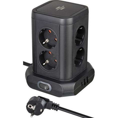 Brennenstuhl Steckdosenleiste schwarz 8 Steckdosen USB-C und USB-A