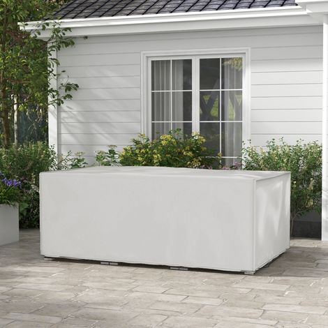 Telo protettivo per mobili da giardino, resistente all'inverno, impermeabile, anti-UV, in tessuto Oxford 600D, 210 x 140 x 80 cm, grigio.