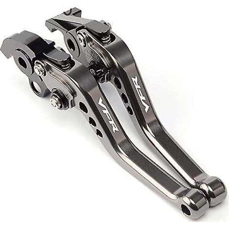Leviers de frein et d'embrayage réglables pour Honda VFR800F (2002-2017), en aluminium CNC rouge et titane. (1/5)