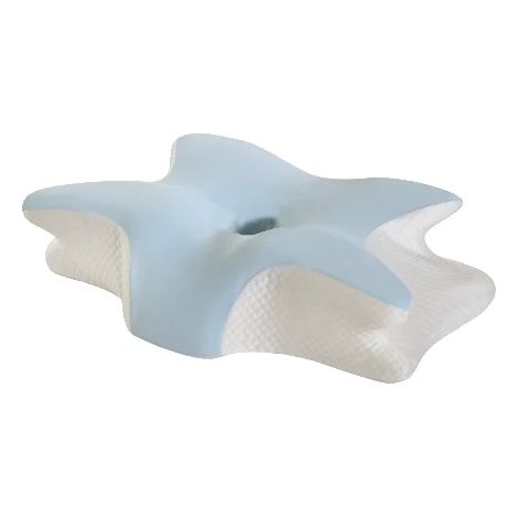 Almohada cervical de espuma viscoelástica, soporte ergonómico, sueño confortable, verde, 32x62cm-b (1/2)