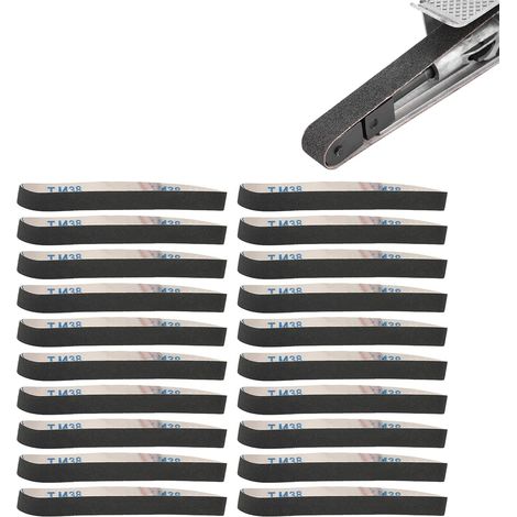 20 Pièces Bande Abrasive 520x20mm,60 Grains Bande de Ponçage, Bandes Abrasives en Tissu de Polissage,Abrasif Meulage Mental Polissage Outil D'ébavurage pour Ponceuse à Bande（60） (1/5)
