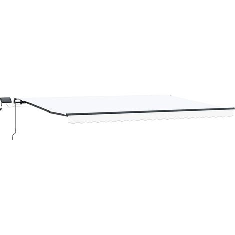 Maison Exclusive - Einziehbare Markise Weiß 500 x 300 cm Stoff