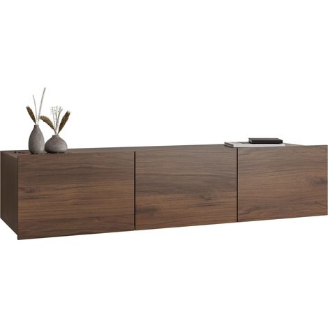 Mueble TV Remus, Nogal, Número de puertas: 3, Número de cajones: 0, 150x37x43cm