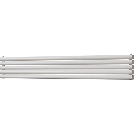 Omeara Axis - White Horizontal Radiator H290mm x W1800mm Double Panel