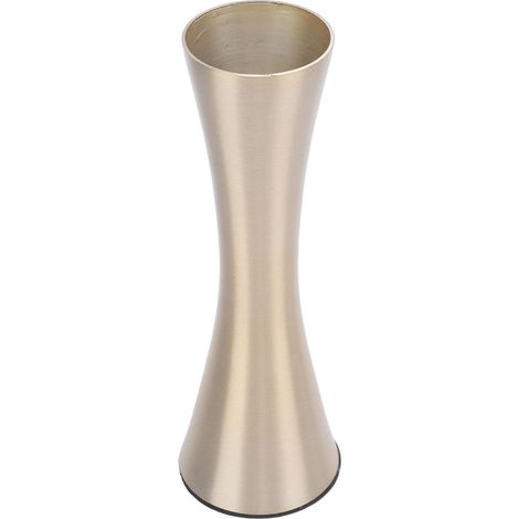 Schlanke, goldfarbene, metallische Blume und elegante, moderne dekorative Blumenvase für das Candlelight-Dinner im Wohnzimmer, Dekoration, rutschfeste Kissenbasis