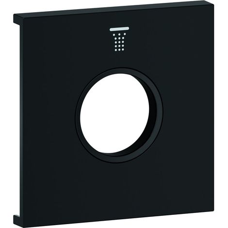 Grohe Grohtherm Aqua Tiles Metallplatte, Symbol Kopfbrause 7 für Grohtherm Aqua Tiles UP-Thermostate, Phantom Black, 107175KF00 (1/3)