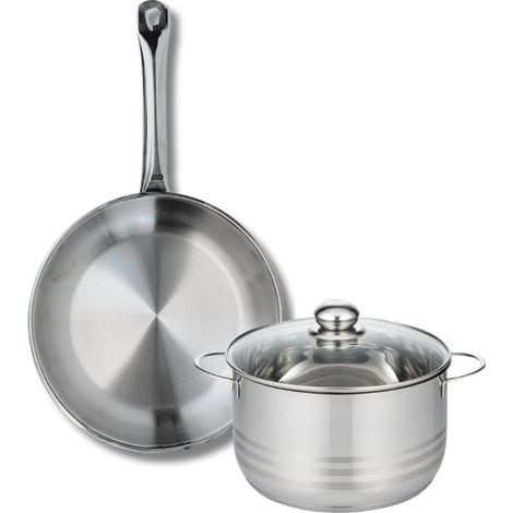 Ensemble de 1 Poêle de cuisson 28 cm et 1 faitout 20 cm Elo Profi Brillant (1/5)